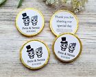Personalised Chocolate Coins Bride & Groom Skulls Wedding Party Favours