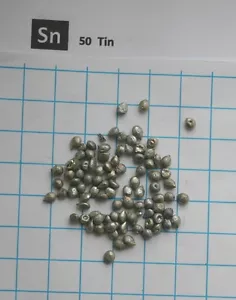10 gram 99.93% Tin metal shot element 50 sample - Picture 1 of 3