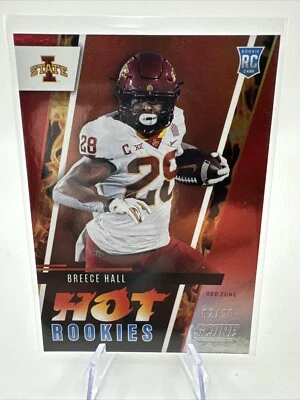 Breece Hall RC 2022 Panini Score Hot Rookies Red /20 SSP Jets RC  - Image 1 of 3