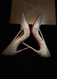 louboutin silver heels
