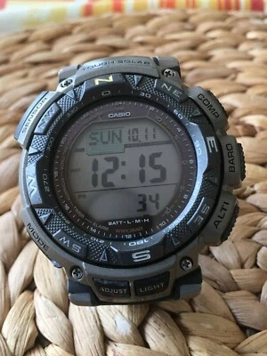 Casio Men's PAG240T-7CR Pathfinder Triple Sensor Multi-Function Titanium Watch - Image 1 of 4
