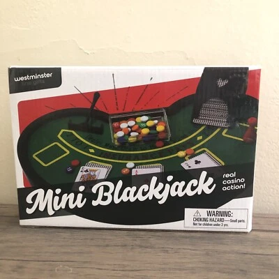 Mini Blackjack Table Card Game Set with Accessories Casino New - Image 1 of 4