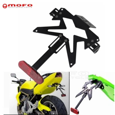 Soporte de placa de número eliminador de guardabarros trasero para Kawasaki Ninja250 Z800 Z1000 ER6 Foto 1 de 4