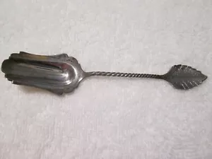 ANTIQUE DUTCH SILVER TEA CADDY SPOON Sword Hallmarked - Picture 1 of 6