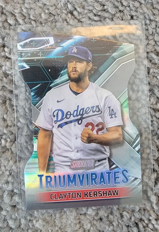 2023 Topps Stadium Club Clayton Kershaw Triumvirates Die-Cut #T-24 Dodgers - Image 1 of 1