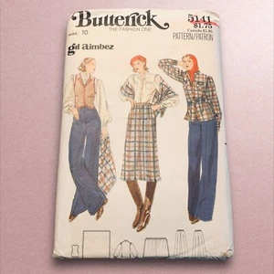 Blusa Butterick 5141 Misses Chaleco Falda Pantalones y Chal Costura Patrón Talla 10 - Imagen 1 de 2