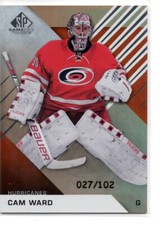 2016-17 Upper Deck SP Game Used Edition Cam Ward SP /102 #68 Hurricanes