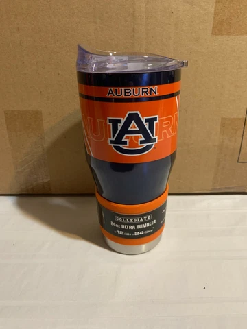 Auburn Tigers NCAA 24oz Tumbler Cup Mug Boelter Brands New Cover