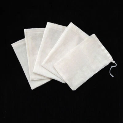 500/1000/5000 Natural Cotton Muslin Drawstring Bags Bath Soap 4x6 - Image 1 of 4