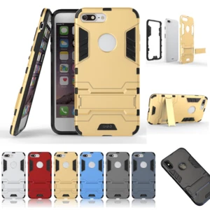 Heavy Duty Tough Builder Armor Shockproof Stand Hybrid Case for Apple iPhone - Picture 1 of 20