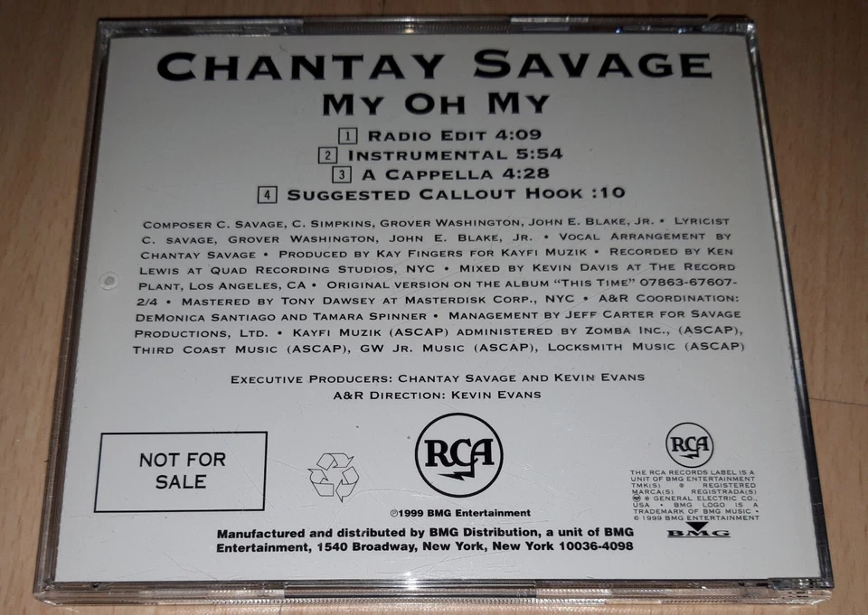 CHANTAY SAVAGE - My Oh My - PROMO CD R&B Rnb TONI BRAXTON, DEBELAH MORGAN  - Bild 1 von 3