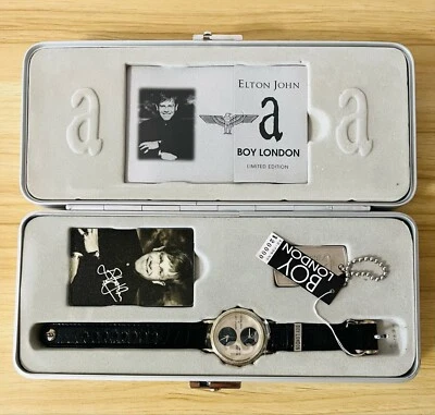 Elton John / наручные часы мальчика London ограниченного тиража СПИД основа. ЧЕРНЫЙ - Изображение 1 из 4