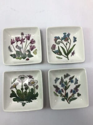 Portmeirion Botanic Garden 3" Square Mini-Dipper Dishes, Set of 4, NEW - Image 1 of 3