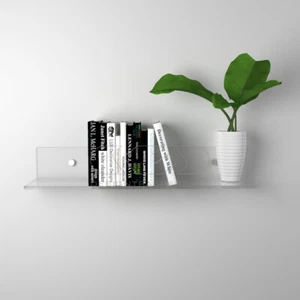 Mensola cm 95x30 in plexiglass trasparente alto spessore per libri - Foto 1 di 28