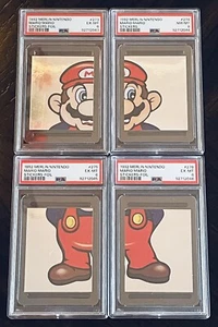 (4) 1992 Merlin Nintendo Super Mario Bros Album Sticker Folie PSA 8 NM POP 1 - Bild 1 von 9