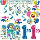 BABY SHARK BIRTHDAY PARTY DECORATIONS BALLOONS BANNERS CENTERPIECE KIT SWIRLS