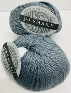 Jo Sharp Silkroad WoolSilk/Cashmere Yarn Lot Of 2 Luxury  Aran New 110 Opal Gray - Picture 1 of 8