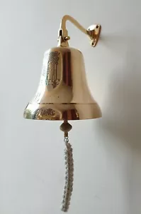 Campana nave in ottone USMC montaggio a parete nautica marittima da appendere decorazione casa campana porta - Foto 1 di 9