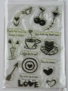 Heart Themed Cling Stamps - Picture 1 of 1
