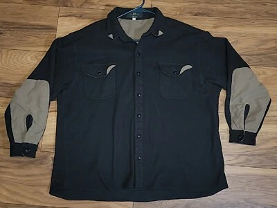 Vintage ORVIS Made in USA Green Tan Long Sleeve Fleece Button Men's Size XL - Image 1 of 4