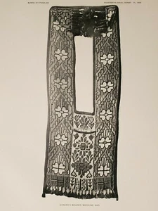 Bolso de Medicina Menomini Indian Wisconsin Bailarina Con Cuentas Estampado 1896 - Imagen 1 de 2