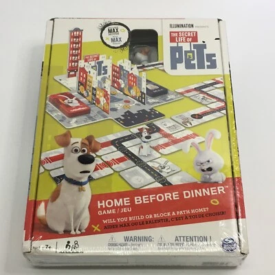 The Secret Life Of Pets Home Before Dinner Board Game with Max Dog Figure Sealed - Image 1 of 4