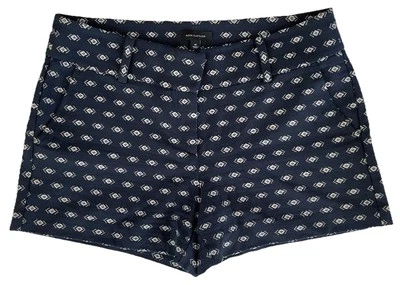 Pantalones cortos Ann Taylor para mujer 10 azul marino estampado geométrico  Foto 1 de 4