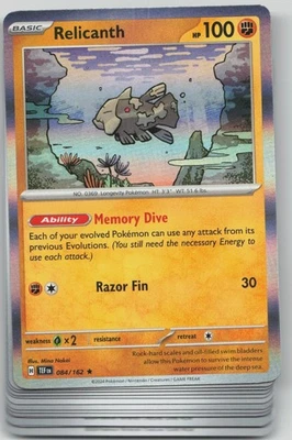 Relicanth - 084/162 Rare SV05: Temporal Forces NM Holo - Image 1 of 2