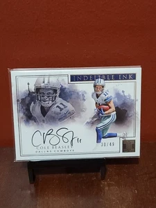 2017 Panini Impeccable - Indelible Ink #II-CB Cole Beasley /49(AU) Cowboys - Picture 1 of 4