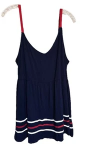 NWT Torrid Super Soft Knit Blue Baby Doll NEW Size 2x Striped V Neck Sleeveless - Picture 1 of 10
