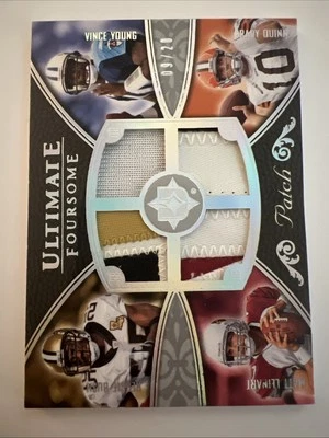 2008 Reggie Bush Matt Leinart Vince Young Brady Quinn Ultimate Quad Patch /20 - Image 1 of 4