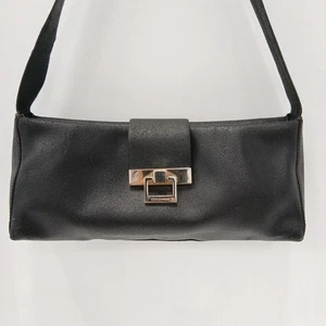 Coccinelle Black Leather Shoulder Bag Small Baguette RMF17-SM - Picture 1 of 10