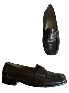 Zapatos Mocasines Hush Puppies Cuero Marrón Sin Cordones Talla 6.5 Leer Descripción - Imagen 1 de 9