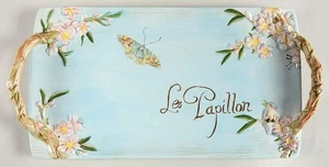 Fitz & Floyd Toulouse Blue 15" Handled Tray 10667248 - Picture 1 of 1