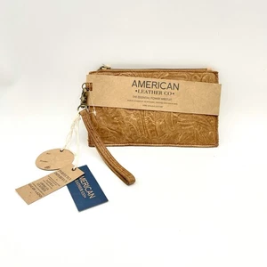 American Leather Co Leder floral geprägt Essential Power Armband Tasche Neu mit Etikett - Bild 1 von 7