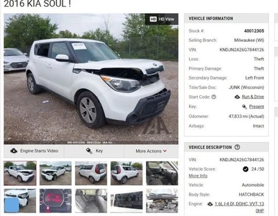 Passenger Headlight Model Halogen Without LED Accent Fits 14-19 SOUL 4308871 Foto 1 de 4