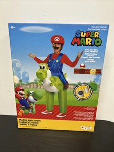 Super Mario Bros. Mario Riding Yoshi Inflatable Costume Halloween Kids One Size - Picture 1 of 6