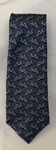 Vineyard Vines Blue Men’s Silk Neck Tie Whale Handmade USA - Picture 1 of 10