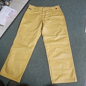 Jeans amarillos de hip-hop Fubu Rap vintage raros - Imagen 1 de 4