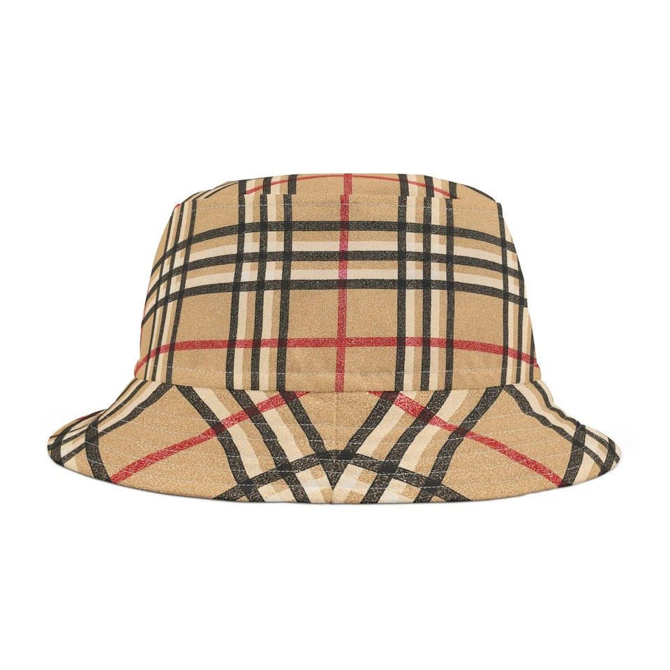 Stylish AOP Plaid Bucket Hat, Summer Accessory, Casual Fashion Hat, Unisex Gift - Image 1 of 1