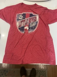Little River Band Tultex Blend Unisex T-Shirt Red Heathered Crew Tee Size L - Picture 1 of 5