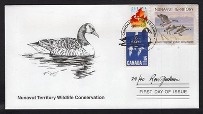Canada 2005 FDC Cover. NUNAVUT Wildlife Federation. Geese. Artist Signed - Image 1 of 2