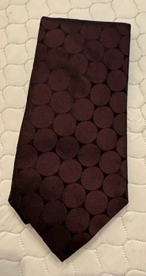 Галстук Banana Republic шелковый бордовый фиолетовый черный древняя марена 3,75 дюйма x 57 дюймов Италия - Изображение 1 из 3