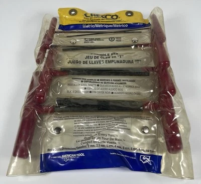 Chesco Tools 81437 Metric T handle Hex Allen Key 8 Piece Set Red - Image 1 of 4