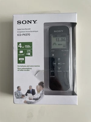 Sony PX Series ICD-PX370 4GB Mono Digital Recorder 4GB 62Hr Battery Life - Image 1 of 4