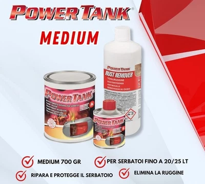 KIT POWER TANK MEDIO TRATTAMENTO CERAMICO PER SERBATOIO BENZINA MOTO CON RUGGINE