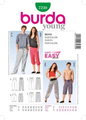 Burda Style Stylish Pant Sewing Pattern for Fashion Enthusiasts B7230 - Image 1 of 2