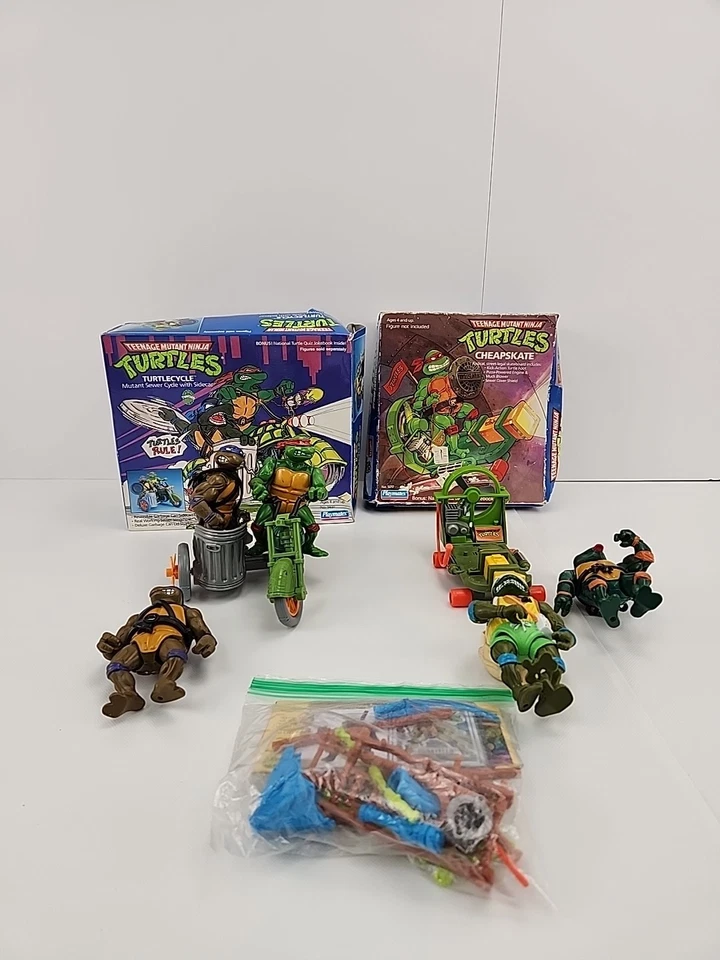Vintage TMNT Collection from the Late 80s TurtleCycle & Cheapskate Extra TMNT'S - image 1 of 4