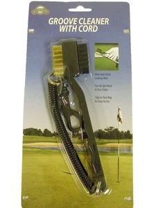 Limpiador de palos de golf en campo (cepillo con cable y clip para bolsa) NUEVO - Imagen 1 de 1