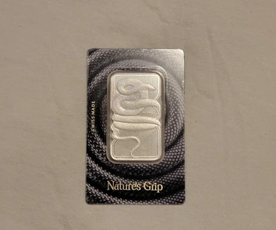 Barra de plata Niue Pamp Sunbeam Snake Natures Grip 2023 - 2 barras en total Foto 1 de 4